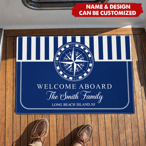 Welcome Aboard - Personalized Doormat