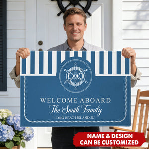 Welcome Aboard - Personalized Doormat