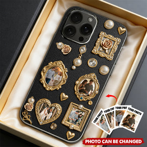 Cherished Memories Of Us, Personalized Clear Phone Case, Gift For Couples