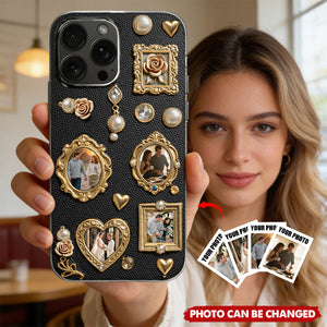 Cherished Memories Of Us, Personalized Clear Phone Case, Gift For Couples