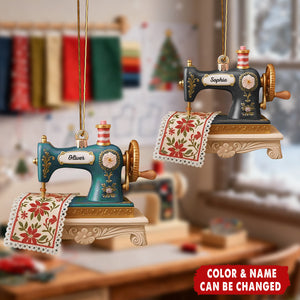 Personalized Sewing Machine Ornament โ Gift for Seamstress, Quilter, Sewing Lover