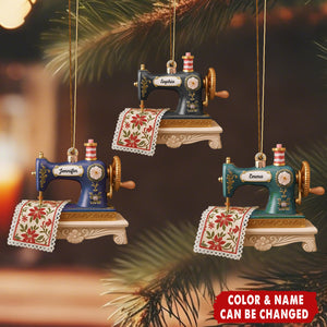 Personalized Sewing Machine Ornament โ Gift for Seamstress, Quilter, Sewing Lover