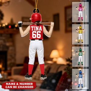 Personalized Kid Softball Player Ornament Gift for Softball Player