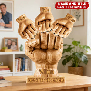 Best Dad Ever - Personalized Father Custom Shaped Acrylic Plaque