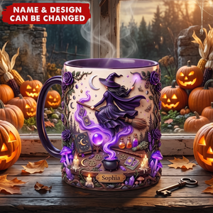 The Witch Coffee Accent Mug - Personalized Custom Coffee Mug, Gift For Witch Lovers