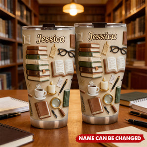 Just One More Chapter - Personalized Book Tumbler