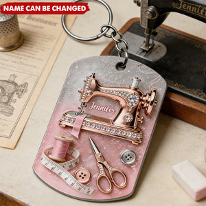 Sewing Is My Therapy - Personalized Keychain, Gift For Sewing Lovers