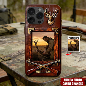 Hunting Achievement - Personalized Hunting Leather Phone Case