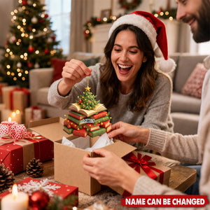 Custom Bookish Book Tree Christmas Ornament For Book Lovers, Bibliophiles