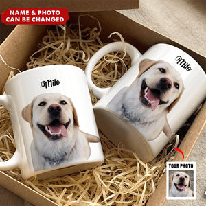 Custom Pet Photo Name Mug - Personalized Dog Mug