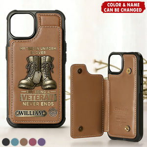 Proud Veteran - Personalized Veteran Wallet Phone Case