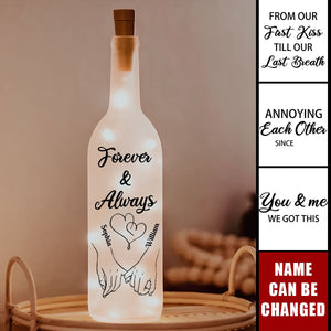 You And Me We Got This - Personalized Bottle Lamp