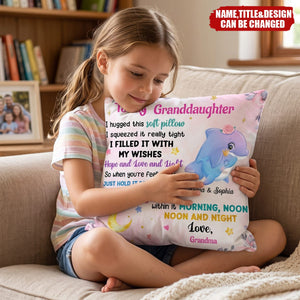 Personalized Granddaughter Daughter Sea Animals Hug This Pillow