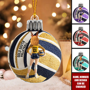 Love Volleyball - Personalized Christmas Acrylic Ornament