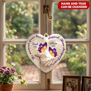 The Moment Your Heart Stopped, Mine Changed Forever Custom Memorial Ornament
