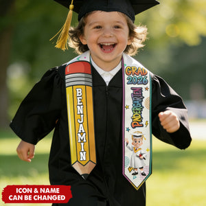 Preschool Kindergarten Graduation - Personalized Graduation Stole