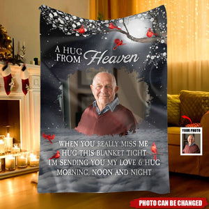 A Hug From Heaven - Personalized Memory Photo Blanket