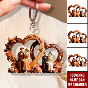 Love Through Time - Personalized Keychain