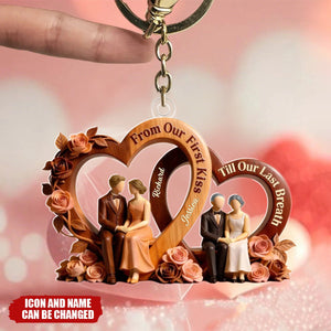 Love Through Time - Personalized Keychain
