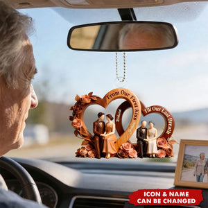 Love Through Time - Personalized Car Ornament