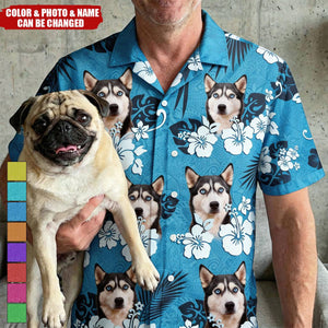 Custom Face Funny Photo Tropical Hibiscus Hawaii Tribal For Men, Women - Custom Photo Hawaiian Shirts