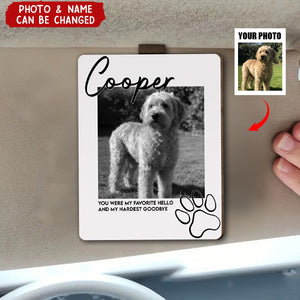 I'll Carry You With Me Untill I See You Again Pet Loss - Personalized Wooden Photo Visor Clip