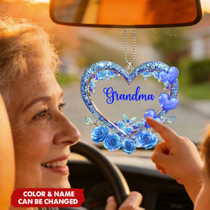 Grandma's Mom's Sweethearts - Personalized Grandma Custom Shaped Car Ornament