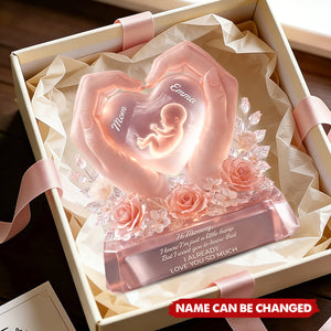 Baby Bump Love Mother - Personalized Acrylic Block Plaque - Heartfelt Gift For Mom