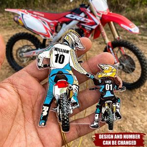 Personalized Motocross Ornament with custom Name, Number & Appearance