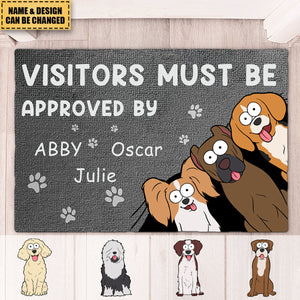 Welcome Humans! Our Doormat Is Pet Approved - Dog Personalized Custom Home Decor Decorative Mat
