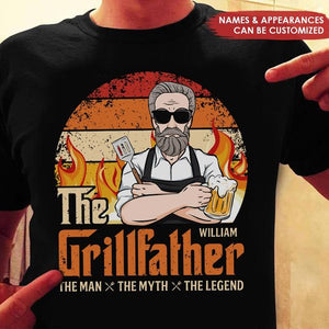 The Grillfather The Man The Myth The Legend Ver 2 - Personalized Shirt