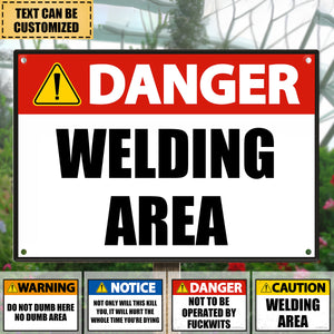 Customizable Caution Sign, Warning Sign, Danger Sign - Personalized Metal Sign