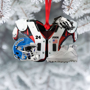 American Football Acrylic Ornament, Personalized Ornament