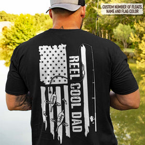 Reel Cool Dad Flag Back Fishing Shirt