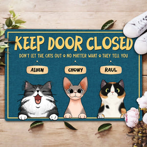 Cat Personalized Fun Welcome Mat, Personalized Entrance Mat