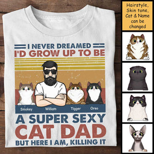 The Ultimate Cat Dad - Personalized Unisex T-Shirt