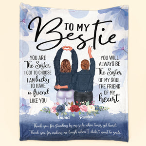 You Are The Sister I Got Choose - Personalized Blanket - Birthday, Friendship's Day Gift For Her, Besties, Friends