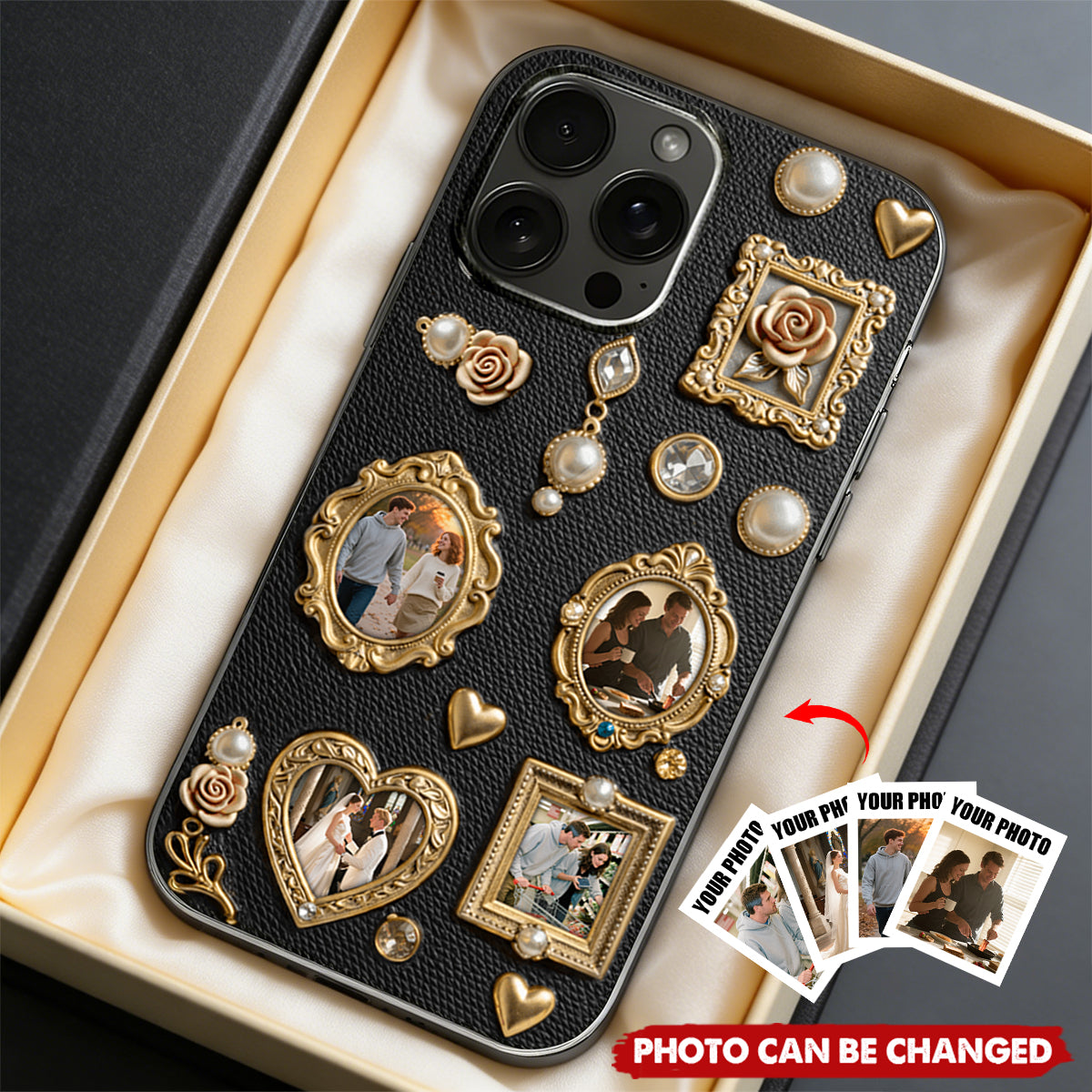 Cherished Memories Of Us, Personalized Clear Phone Case, Gift For Couples