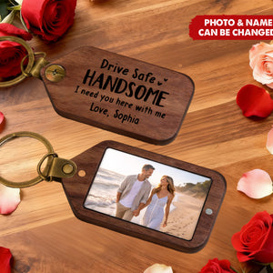 Custom Photo Wooden Keychain - Anniversary Wedding Gifts For Husband And Wife - You Make Moments Matter