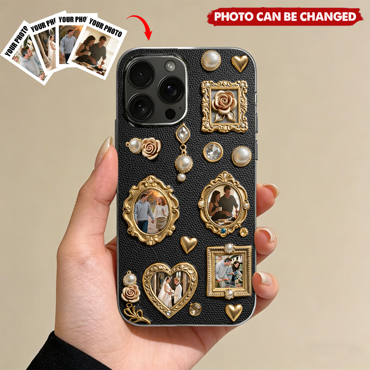 Cherished Memories Of Us, Personalized Clear Phone Case, Gift For Couples