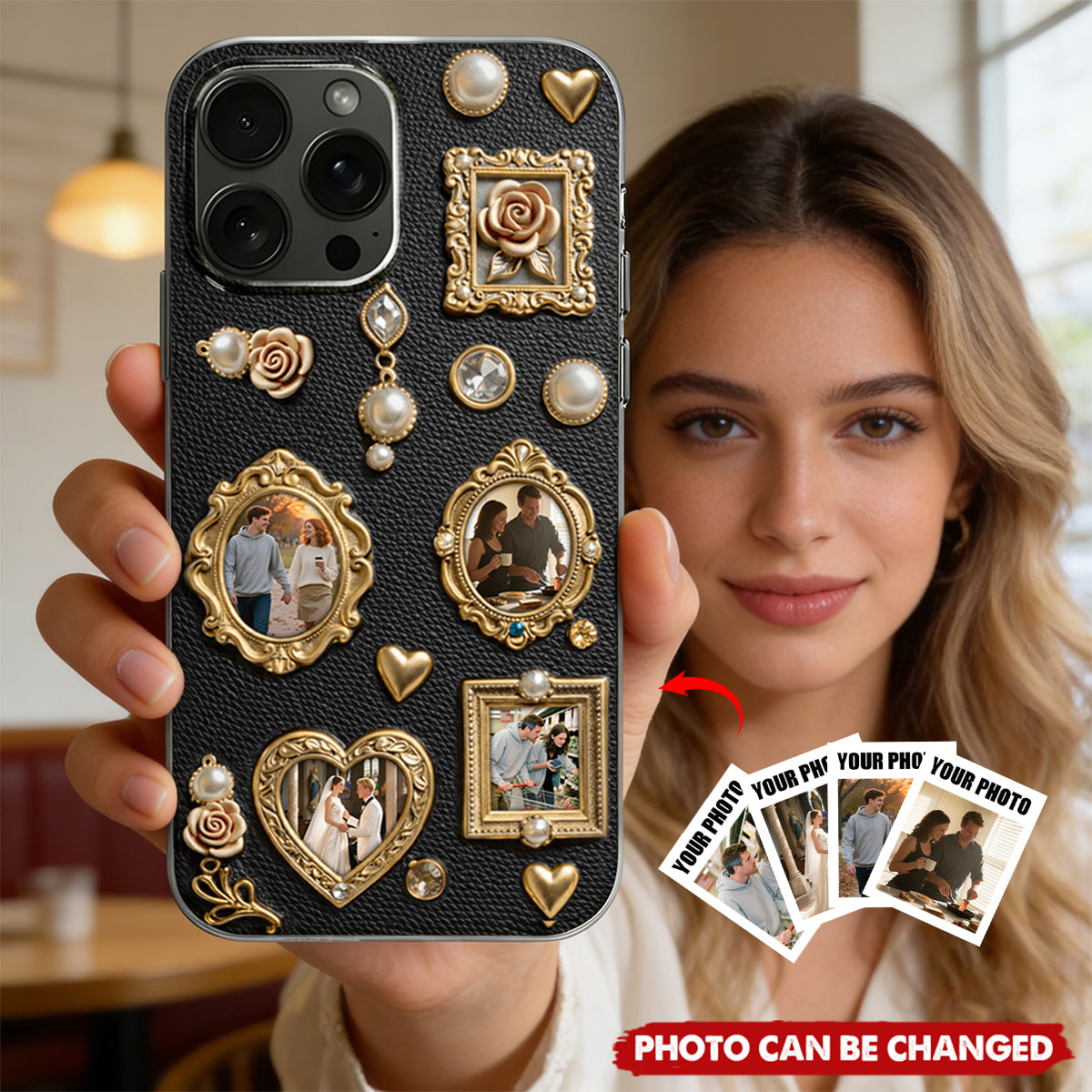 Cherished Memories Of Us, Personalized Clear Phone Case, Gift For Couples