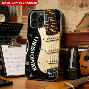 Rocking To The Beat - Personalized Full Print Phone Case, Gift For Guitarists