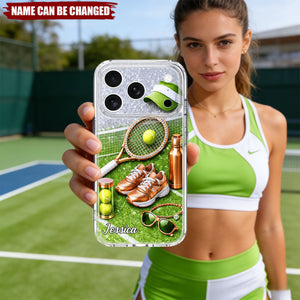 Game Set Match, Personalized Clear Phone Case, Gift For Tennis Lovers