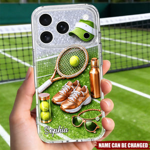 Game Set Match, Personalized Clear Phone Case, Gift For Tennis Lovers