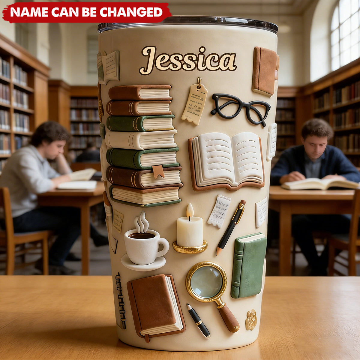 Just One More Chapter - Personalized Book Tumbler