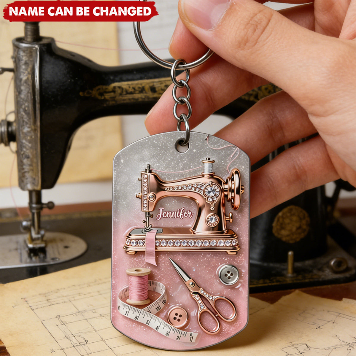 Sewing Is My Therapy - Personalized Keychain, Gift For Sewing Lovers