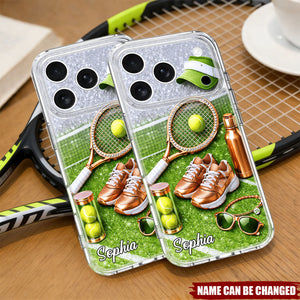 Game Set Match, Personalized Clear Phone Case, Gift For Tennis Lovers