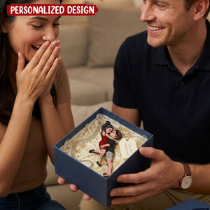 Summer Doll Couple Kissing Hugging  Personalized Ornament