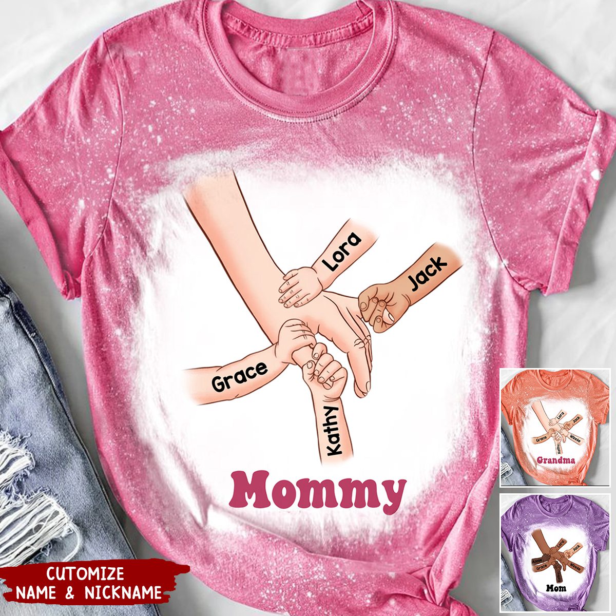 Hand In Hand, I Will Always Protect You - Personalized 3D T-shirt