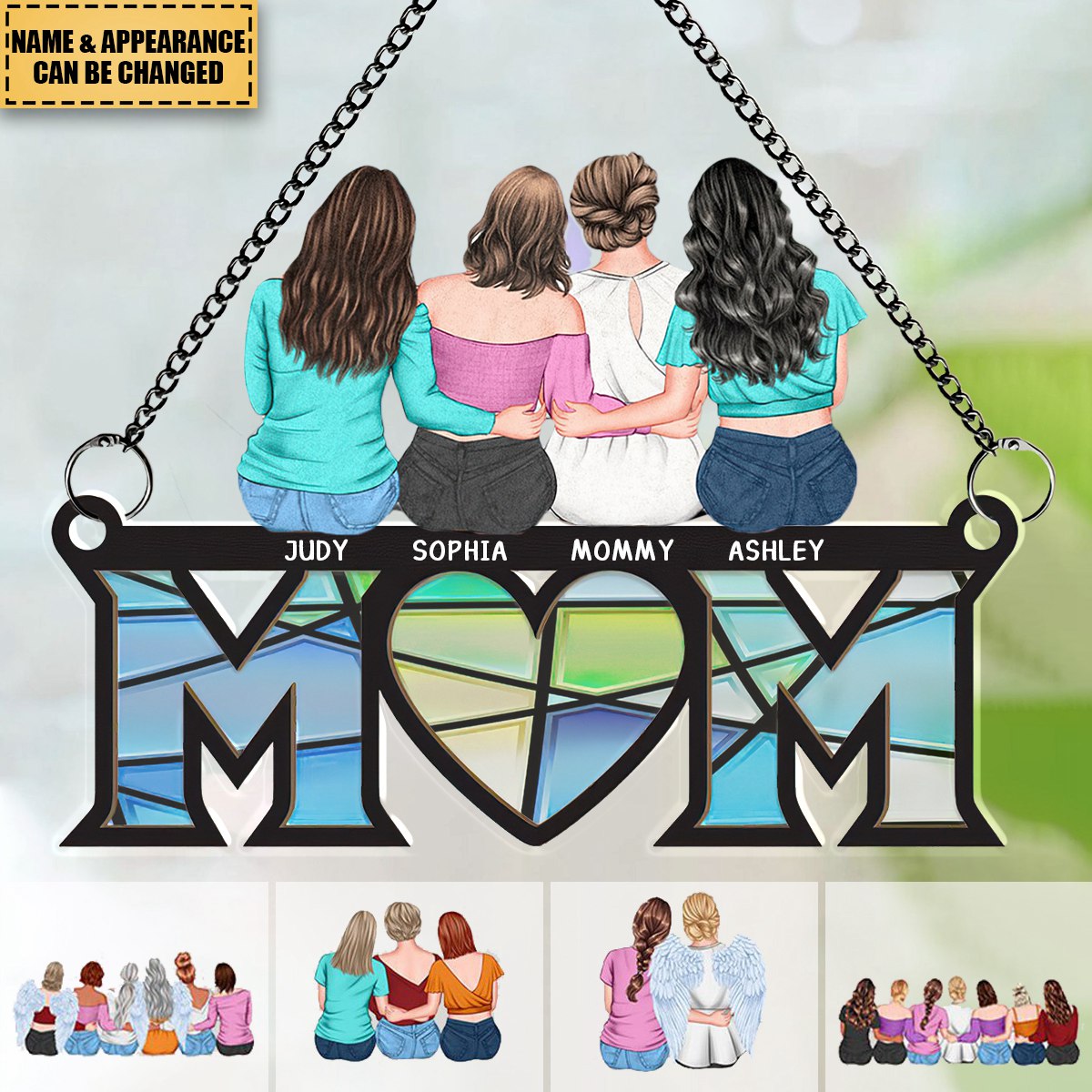 Mother's Day Gift For Mom - Personalized Window Hanging Suncatcher Ornament